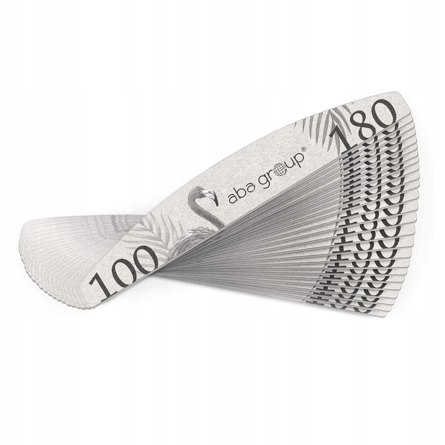 Aba Group Pilnik do paznokci PÓŁKSIĘŻYC 100/180 SLIM- FLAMING 25 szt