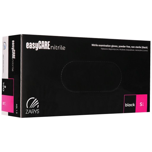 EASY CARE rękawice nitrylowe czarne a'100, rozmiar S