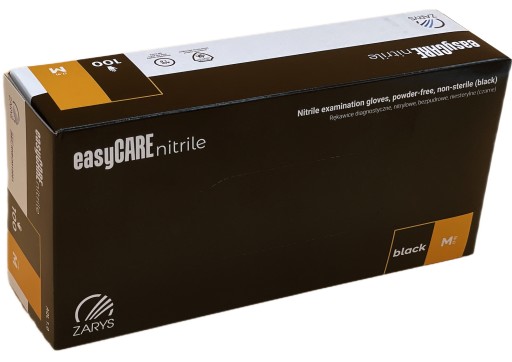 EASY CARE rękawice nitrylowe czarne a'100, rozmiar M