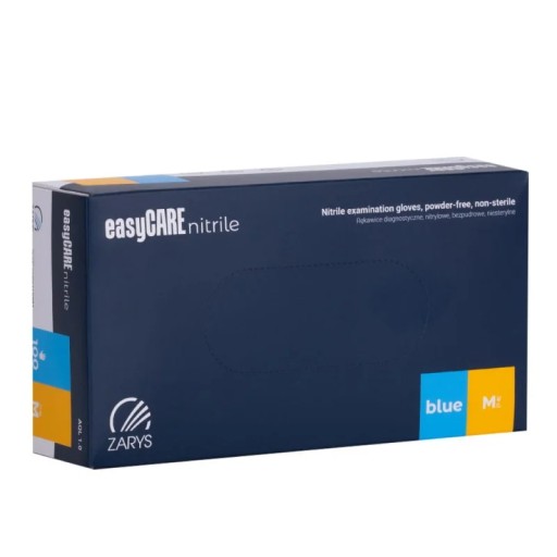 Rękawice nitrylowe ,,M" EASYCARE niebieskie PF a'100